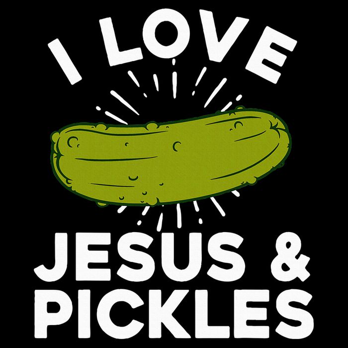 Cute Pickle Design Jesus Pickle Lovers Drawstring Bag