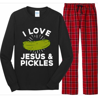 Cute Pickle Design Jesus Pickle Lovers Long Sleeve Pajama Set