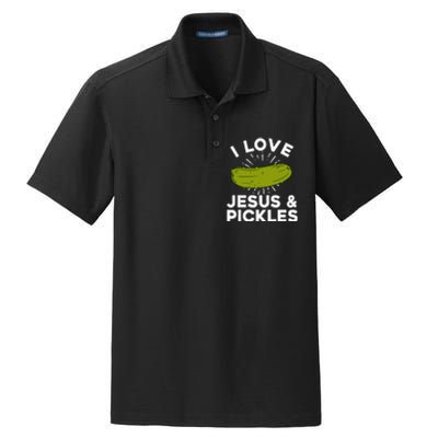 Cute Pickle Design Jesus Pickle Lovers Dry Zone Grid Polo