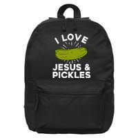 Cute Pickle Design Jesus Pickle Lovers 16 in Basic Backpack