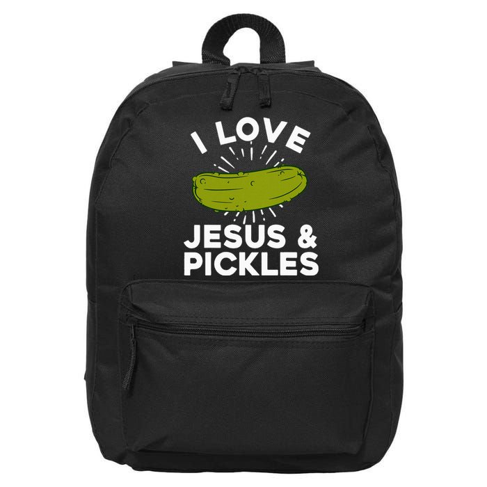 Cute Pickle Design Jesus Pickle Lovers 16 in Basic Backpack