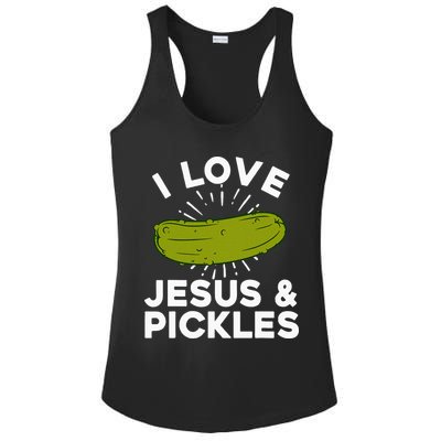 Cute Pickle Design Jesus Pickle Lovers Ladies PosiCharge Competitor Racerback Tank