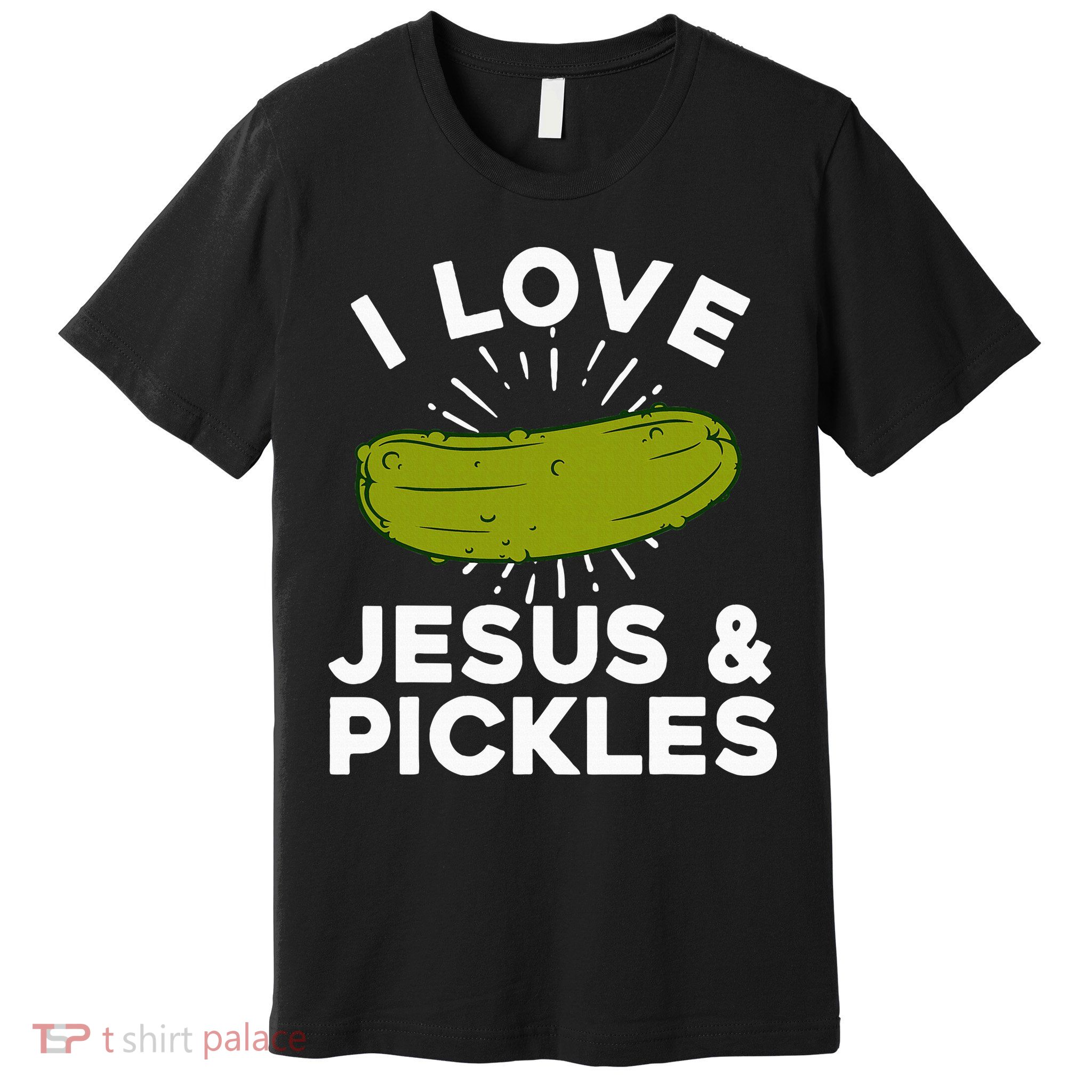 Cute Pickle Design Jesus Pickle Lovers Premium T-Shirt