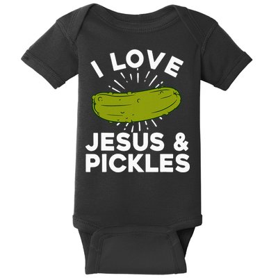 Cute Pickle Design Jesus Pickle Lovers Baby Bodysuit