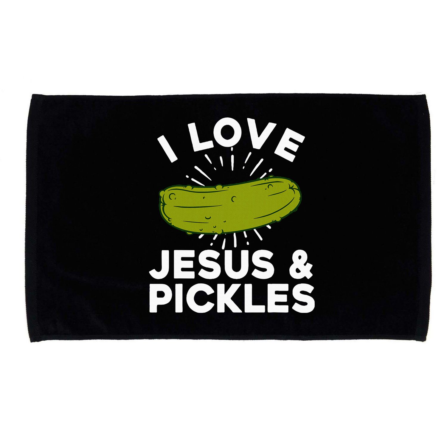 Cute Pickle Design Jesus Pickle Lovers Microfiber Hand Towel