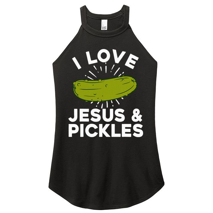 Cute Pickle Design Jesus Pickle Lovers Women's Perfect Tri Rocker Tank