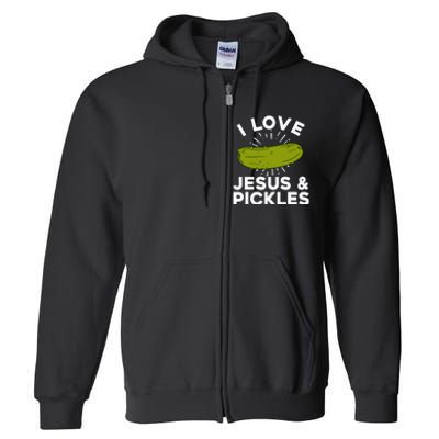 Cute Pickle Design Jesus Pickle Lovers Full Zip Hoodie