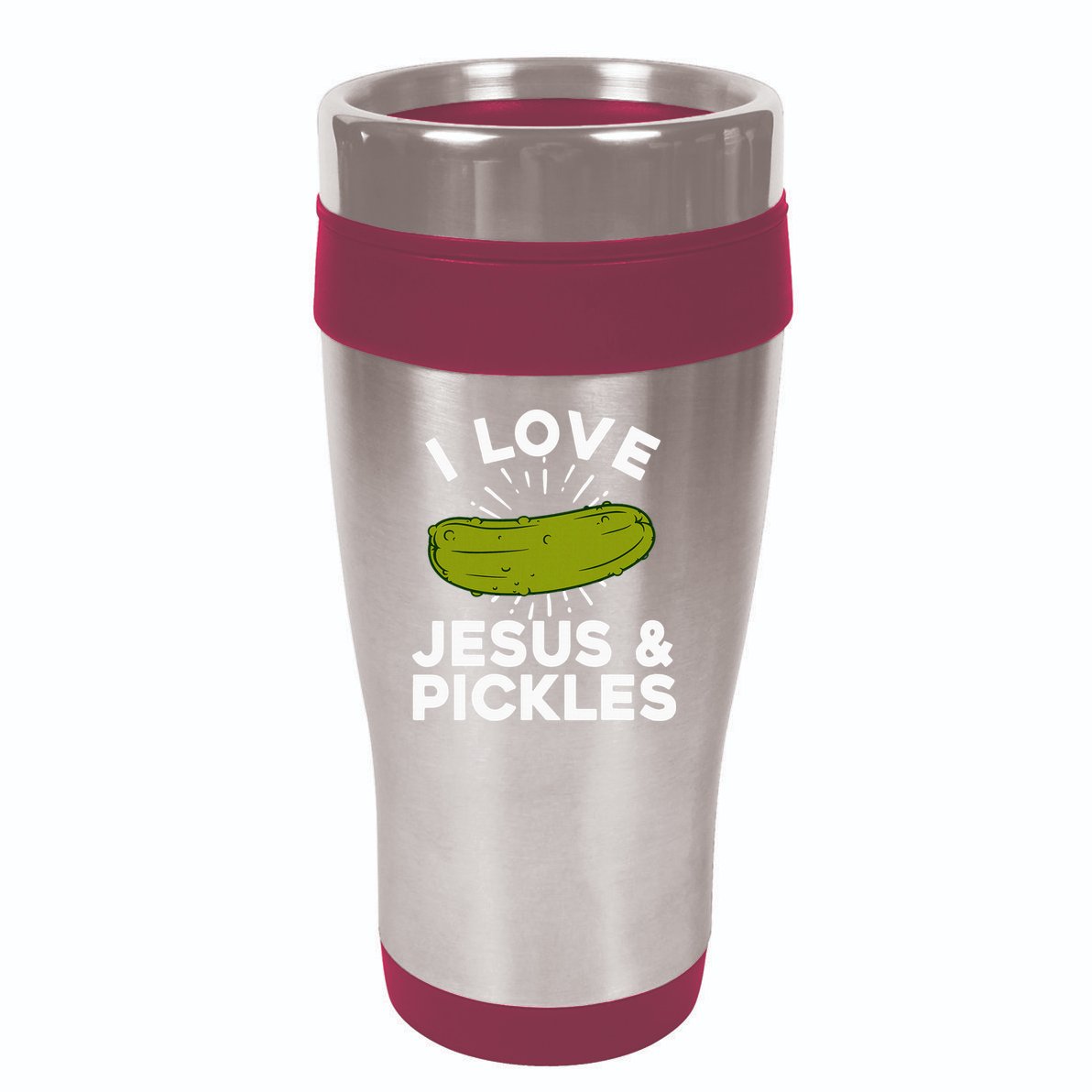Cute Pickle Design Jesus Pickle Lovers 16oz Travel Tumbler