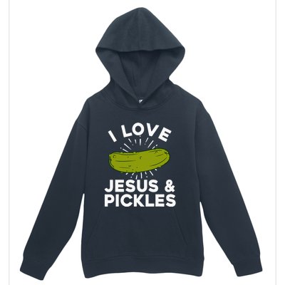 Cute Pickle Design Jesus Pickle Lovers Urban Pullover Hoodie