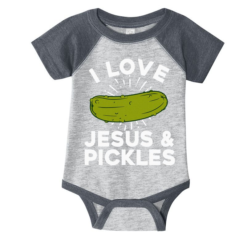 Cute Pickle Design Jesus Pickle Lovers Infant Baby Jersey Bodysuit