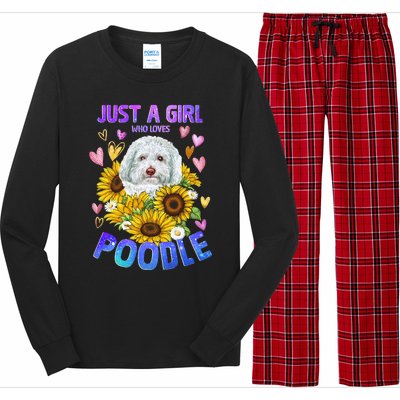 Cute Poodle Dog Loving Puppy Lover Cute Gift Long Sleeve Pajama Set