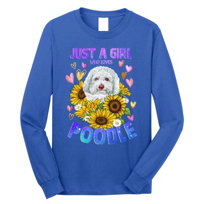 Cute Poodle Dog Loving Puppy Lover Cute Gift Long Sleeve Shirt