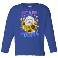 Cute Poodle Dog Loving Puppy Lover Cute Gift Toddler Long Sleeve Shirt