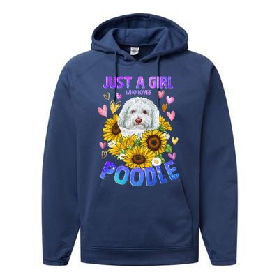 Cute Poodle Dog Loving Puppy Lover Cute Gift Performance Fleece Hoodie