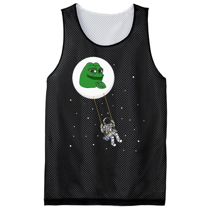 Crypto Pepe Design For Pepe Crypto And Pepe Coin Mesh Reversible Basketball Jersey Tank