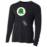 Crypto Pepe Design For Pepe Crypto And Pepe Coin Cooling Performance Long Sleeve Crew