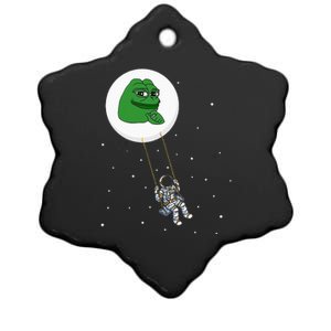 Crypto Pepe Design For Pepe Crypto And Pepe Coin Ceramic Star Ornament