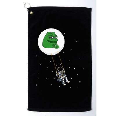 Crypto Pepe Design For Pepe Crypto And Pepe Coin Platinum Collection Golf Towel