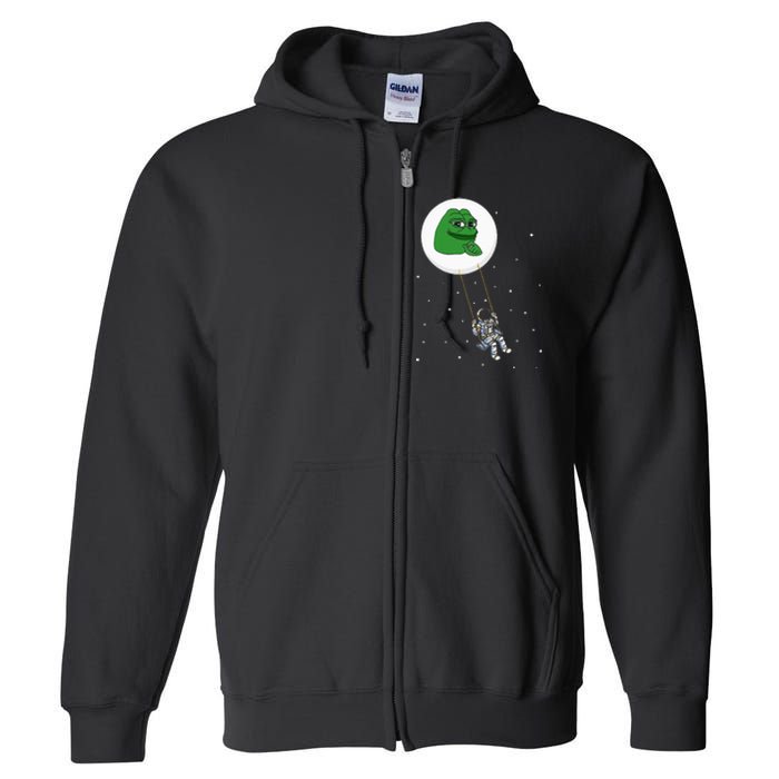 Crypto Pepe Design For Pepe Crypto And Pepe Coin Full Zip Hoodie