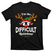 Christmas Pjs Difficult Xmas Reindeer Matching T-Shirt