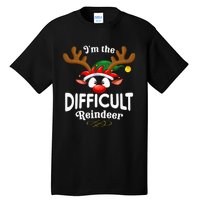 Christmas Pjs Difficult Xmas Reindeer Matching Tall T-Shirt