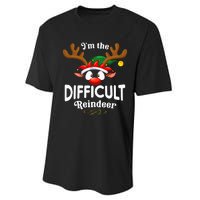 Christmas Pjs Difficult Xmas Reindeer Matching Performance Sprint T-Shirt