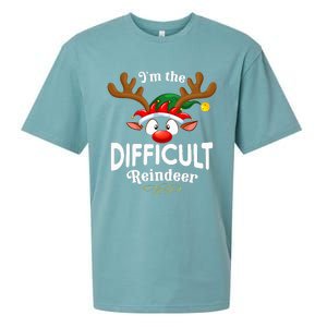 Christmas Pjs Difficult Xmas Reindeer Matching Sueded Cloud Jersey T-Shirt