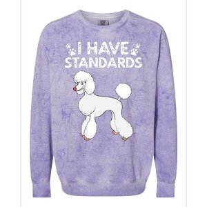 Cute Poodle Design For Men Women Standard Poodle Dog Lovers Colorblast Crewneck Sweatshirt