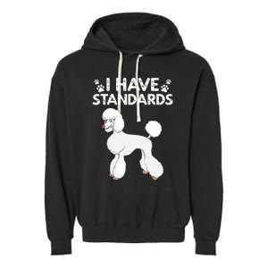 Cute Poodle Design For Men Women Standard Poodle Dog Lovers Garment-Dyed Fleece Hoodie