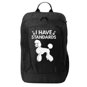 Cute Poodle Design For Men Women Standard Poodle Dog Lovers City Backpack