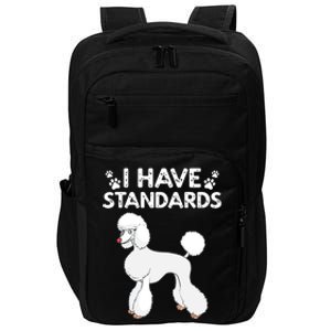 Cute Poodle Design For Men Women Standard Poodle Dog Lovers Impact Tech Backpack