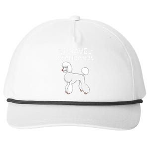 Cute Poodle Design For Men Women Standard Poodle Dog Lovers Snapback Five-Panel Rope Hat