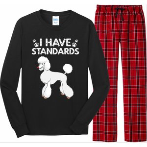 Cute Poodle Design For Men Women Standard Poodle Dog Lovers Long Sleeve Pajama Set