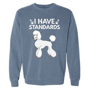 Cute Poodle Design For Men Women Standard Poodle Dog Lovers Garment-Dyed Sweatshirt