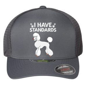 Cute Poodle Design For Men Women Standard Poodle Dog Lovers Flexfit Unipanel Trucker Cap