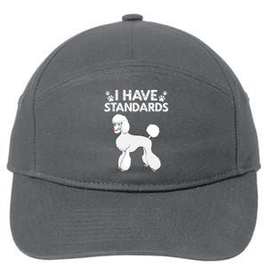 Cute Poodle Design For Men Women Standard Poodle Dog Lovers 7-Panel Snapback Hat