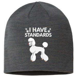 Cute Poodle Design For Men Women Standard Poodle Dog Lovers Sustainable Beanie