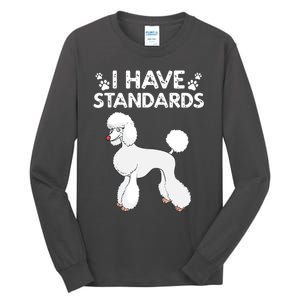 Cute Poodle Design For Men Women Standard Poodle Dog Lovers Tall Long Sleeve T-Shirt