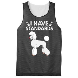 Cute Poodle Design For Men Women Standard Poodle Dog Lovers Mesh Reversible Basketball Jersey Tank