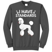 Cute Poodle Design For Men Women Standard Poodle Dog Lovers Tall Sweatshirt