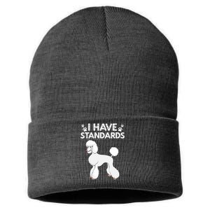 Cute Poodle Design For Men Women Standard Poodle Dog Lovers Sustainable Knit Beanie