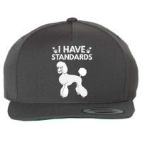 Cute Poodle Design For Men Women Standard Poodle Dog Lovers Wool Snapback Cap