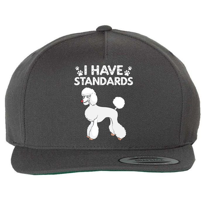 Cute Poodle Design For Men Women Standard Poodle Dog Lovers Wool Snapback Cap