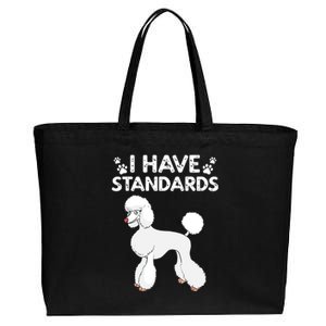 Cute Poodle Design For Men Women Standard Poodle Dog Lovers Cotton Canvas Jumbo Tote