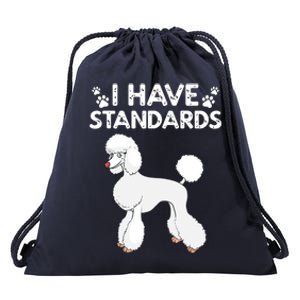 Cute Poodle Design For Men Women Standard Poodle Dog Lovers Drawstring Bag