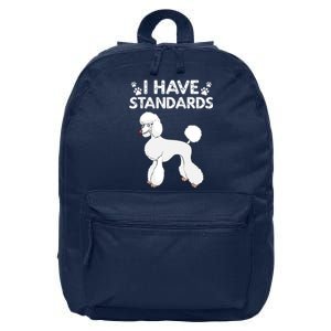 Cute Poodle Design For Men Women Standard Poodle Dog Lovers 16 in Basic Backpack