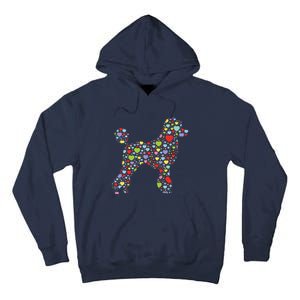 Cute Poodle Dog Hearts Silhouette Owner Gift Tall Hoodie