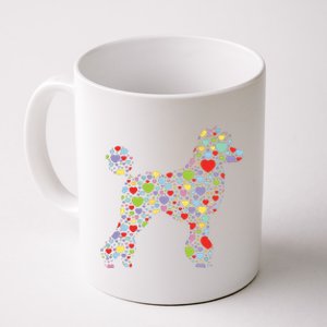 Cute Poodle Dog Hearts Silhouette Owner Gift Coffee Mug