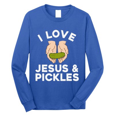 Cute Pickle Design For Jesus Pickle Lovers Gift Long Sleeve Shirt