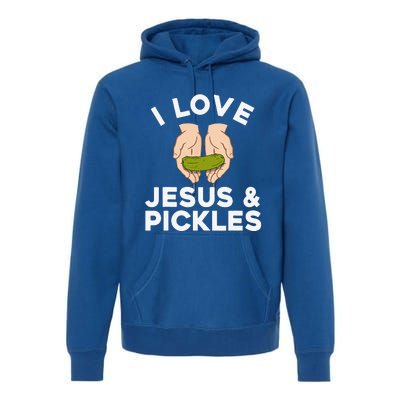 Cute Pickle Design For Jesus Pickle Lovers Gift Premium Hoodie